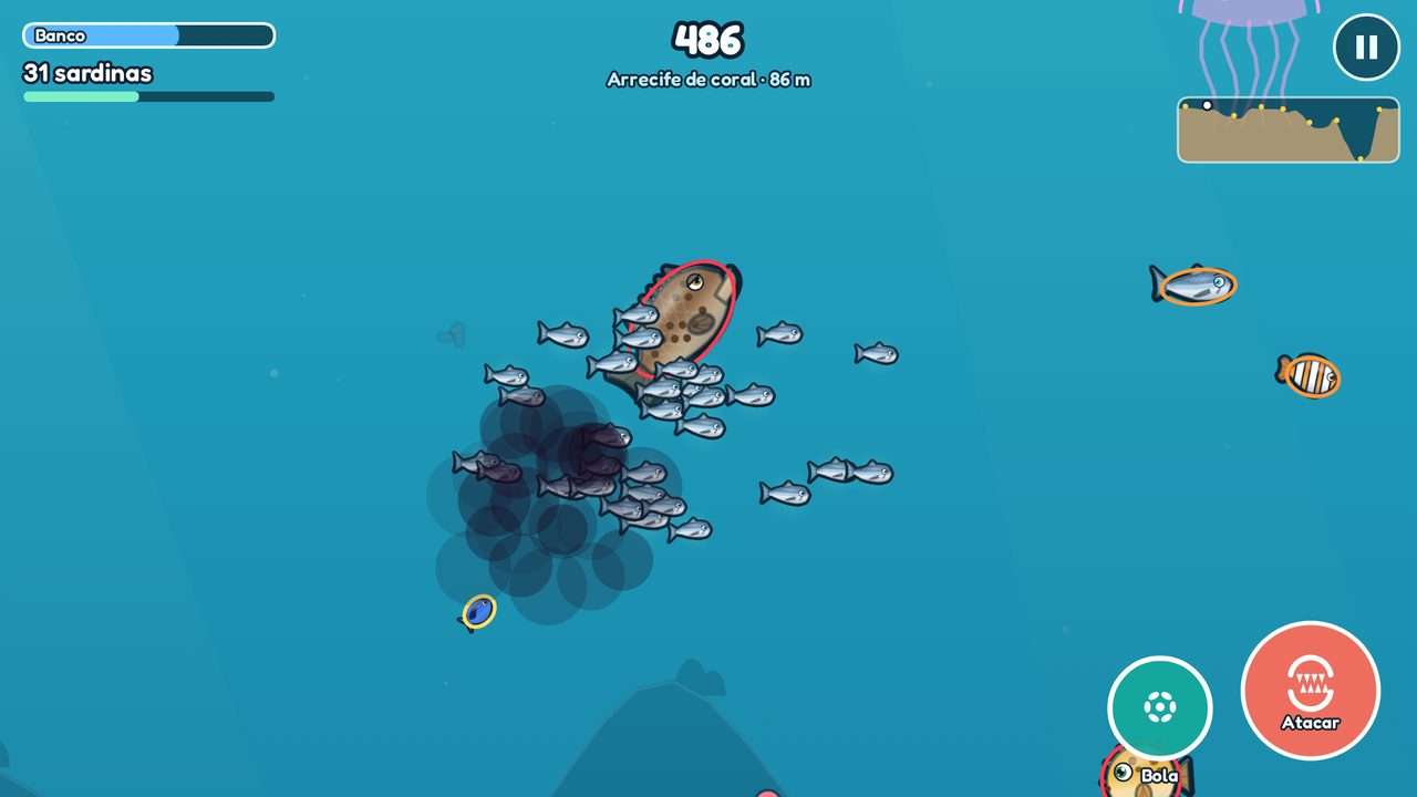 Un banco de sardinas